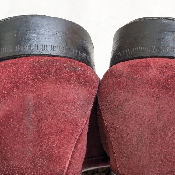 Gucci Horsebit Loafers Red Suede Men 10.5 D